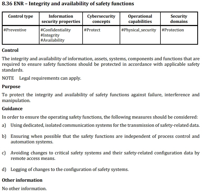 Example of an ENR control